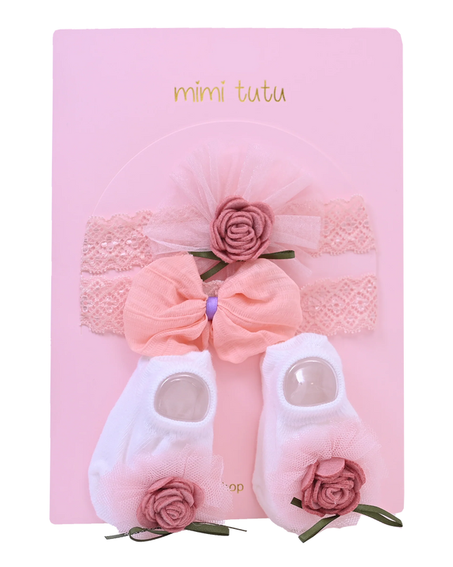 Pink Rose Ribbon and Bow Gift Set