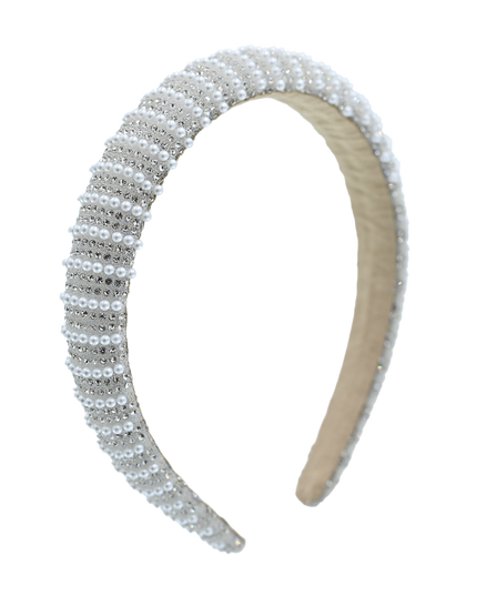 Tulleen-THB52021- Pearl Rhinestone Headband
