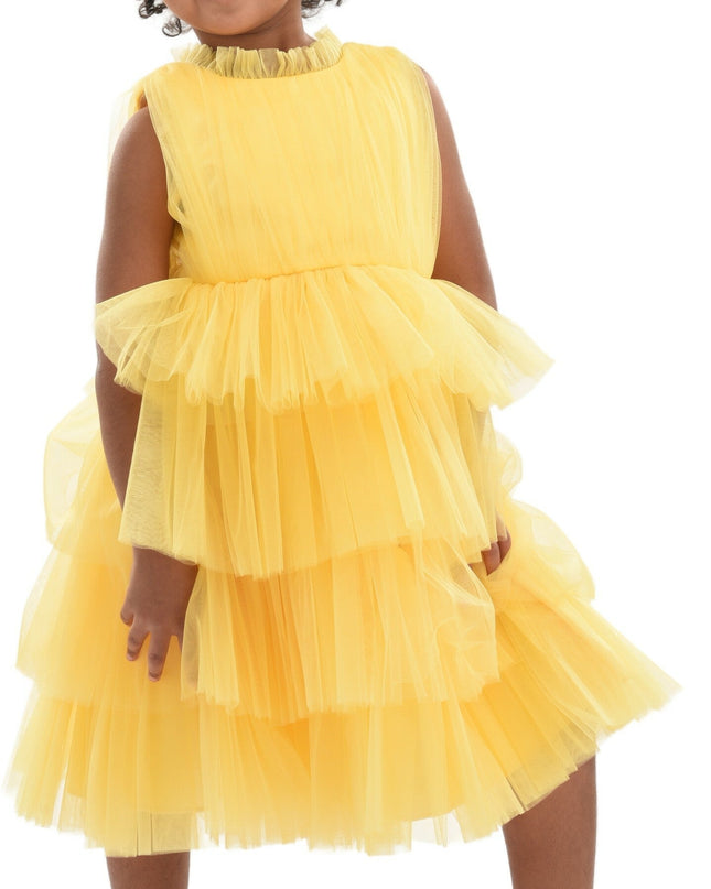 Yellow Farvue Tiered Tulle Dress