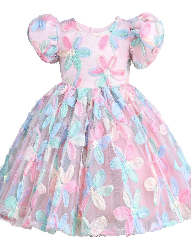 Peach Daisy Party Dress