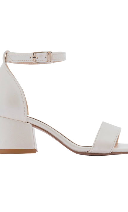 kids atelier la perla Pearl White Sandal-Strap Heels