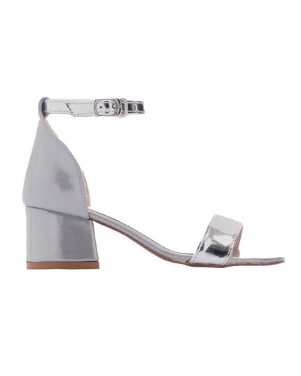 kids atelier la perla Silver Sandal-Strap Heels