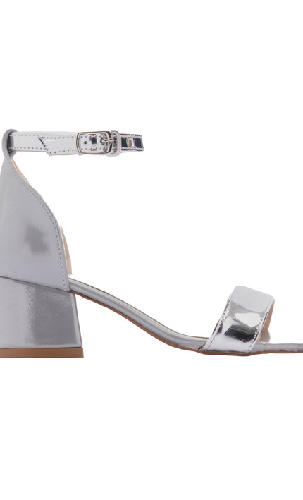 kids atelier la perla Silver Sandal-Strap Heels