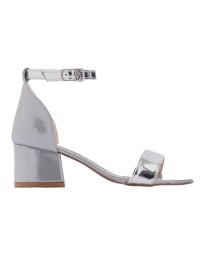 kids atelier la perla Silver Sandal-Strap Heels