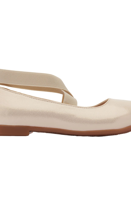 Gold Satin Baby Ballerina Flats