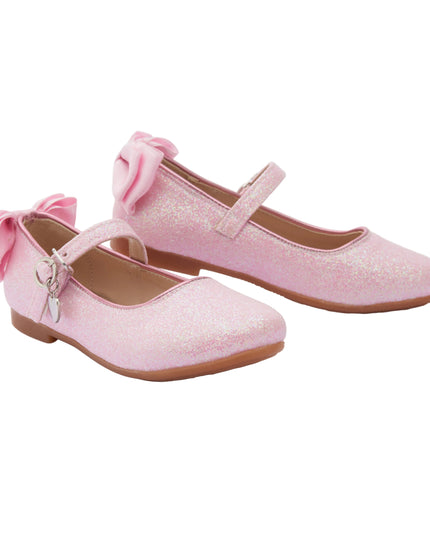 Pink Bubblegum Glitter Bow Flats
