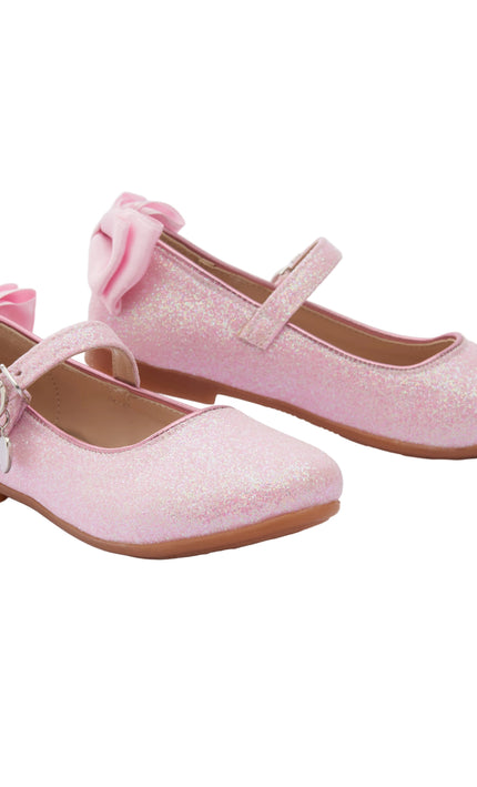 Pink Bubblegum Glitter Bow Flats
