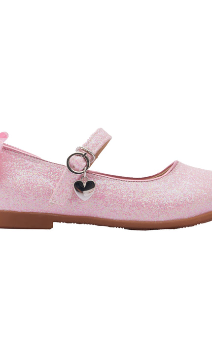 Pink Bubblegum Glitter Bow Flats