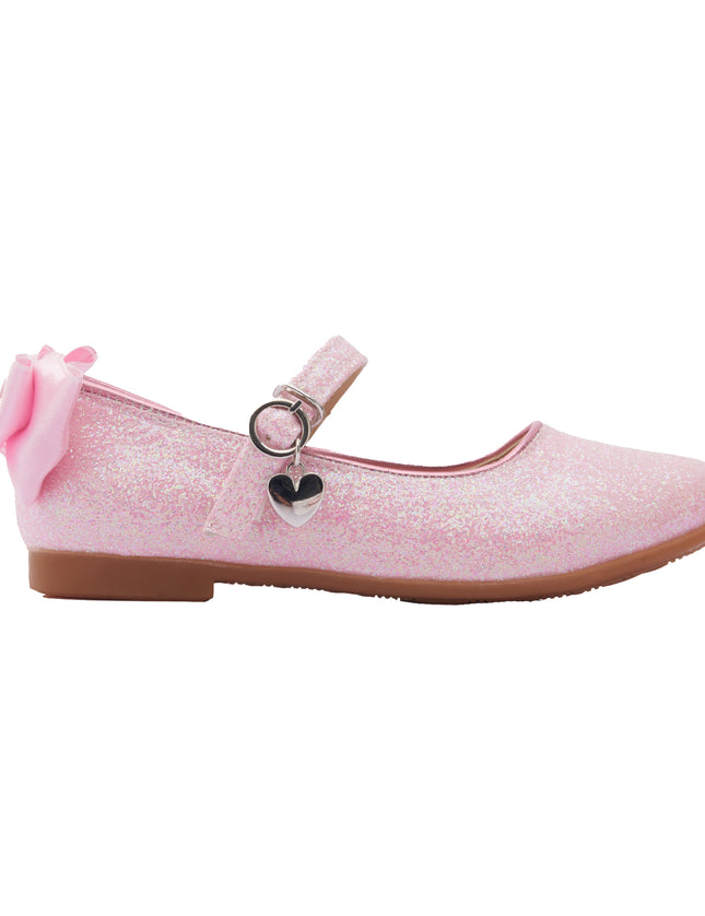 Pink Bubblegum Glitter Bow Flats
