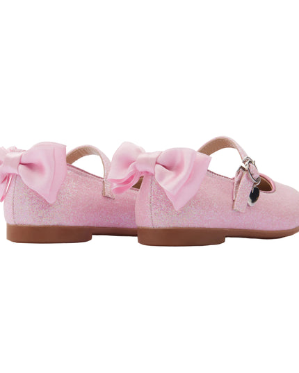 Pink Bubblegum Glitter Bow Flats