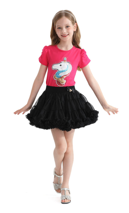 Black Bow Tulle Skirt