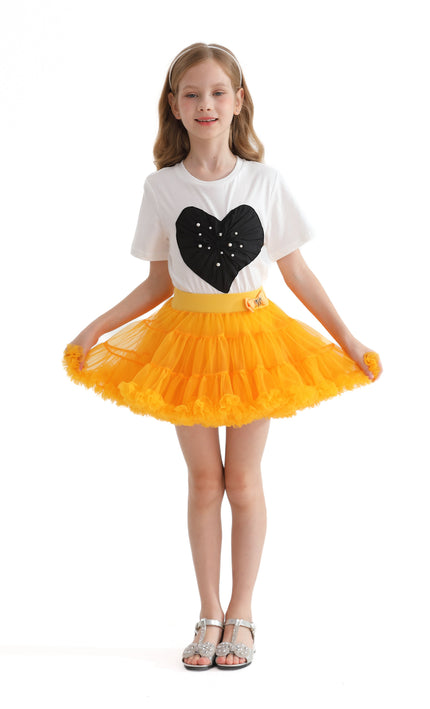 Yellow Canary Bow Tulle Skirt