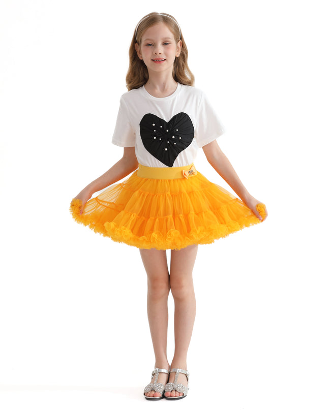 Yellow Canary Bow Tulle Skirt