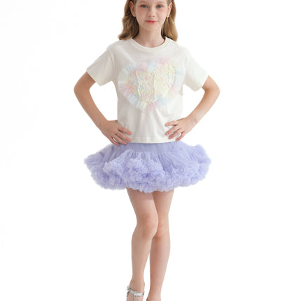 Purple Pastel Bow Tulle Skirt