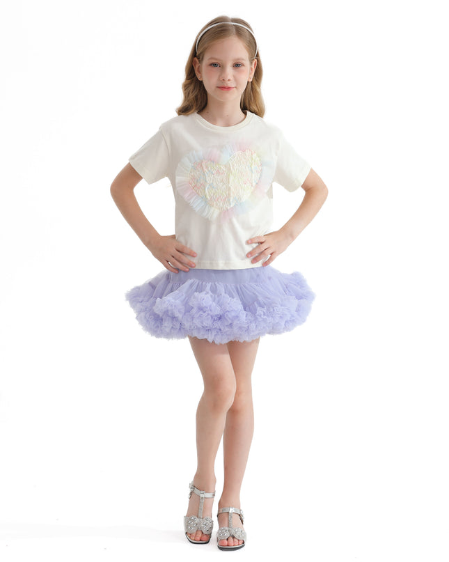 Purple Pastel Bow Tulle Skirt