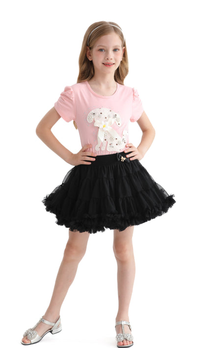 Pink Puppy Applique T-Shirt