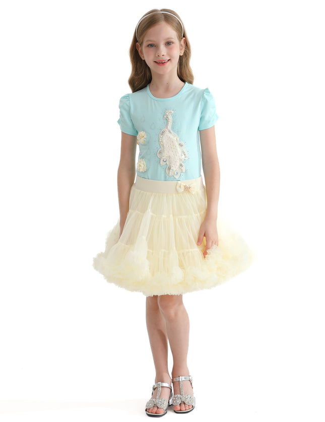 Multicolor Mira Peacock Skirt Outfit