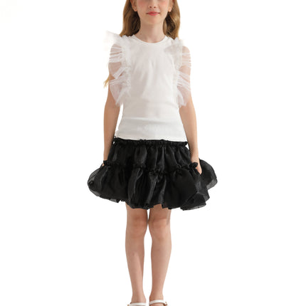 Multicolor Ruth Ruffle Skirt Outfit