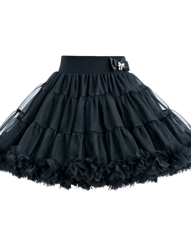 kidsatelier-Tulleen-MTTS2416-Black-bow-tulle-skirt