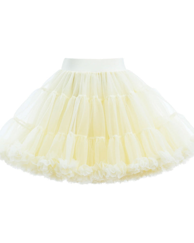 Yellow Pastel Bow Tulle Skirt