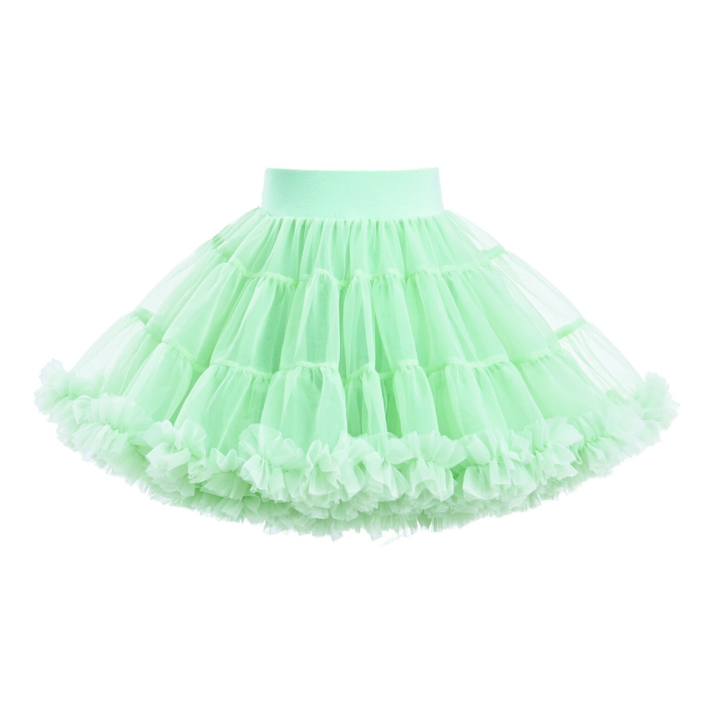 Green Pastel Bow Tulle Skirt