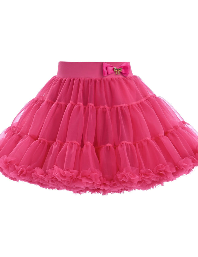 kidsatelier-mimi-tutu-MTTS2416-Neon_Pink-rouge-bow-tulle-skirt
