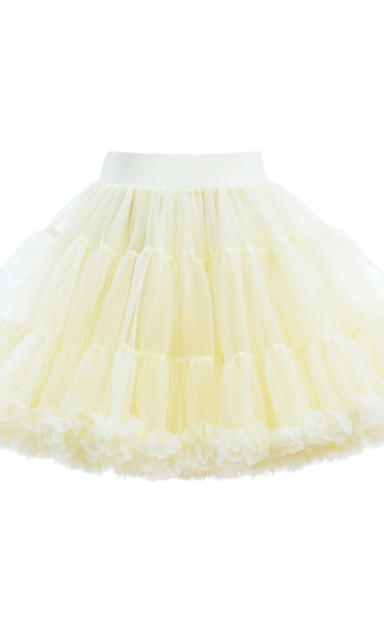 Yellow Pastel Bow Tulle Skirt