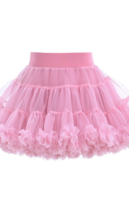 Pink Pastel Bow Tulle Skirt