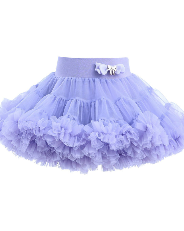 Purple Lavender Bow Tulle Skirt