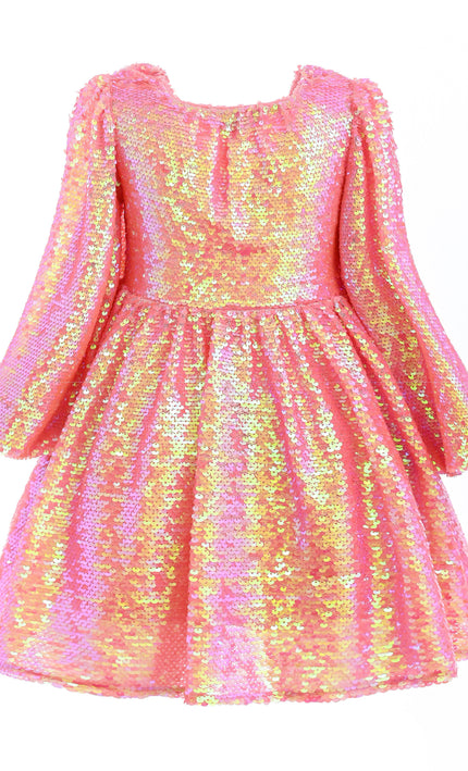 kids atelier mimi tutu Pink Iridescent Sequin Dress