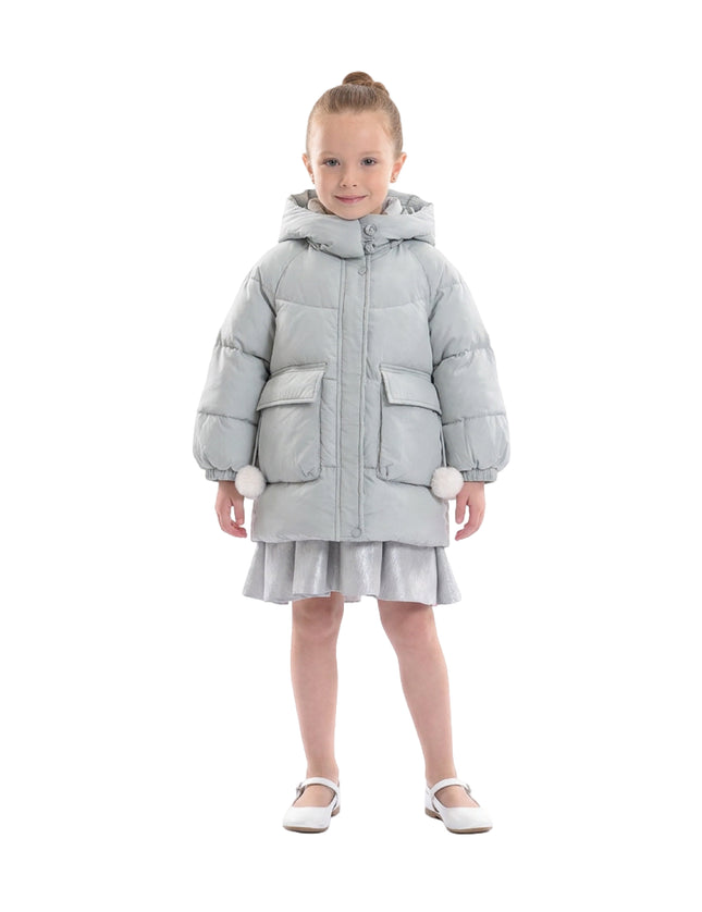 kids atelier mimitutu Blue Heart-Quilted Puffer Jacket
