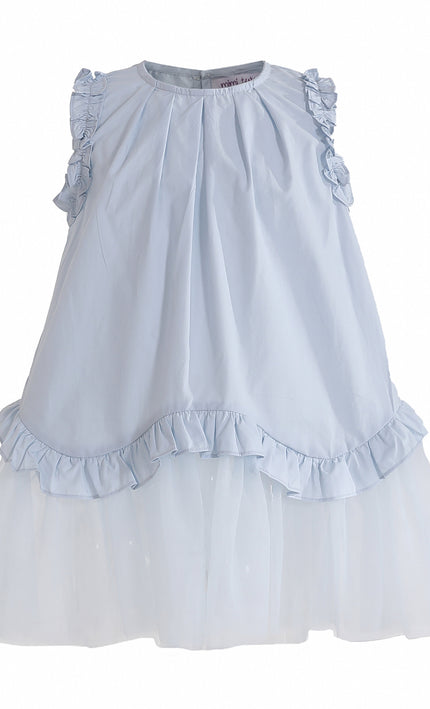 kids atelier mimi tutu Light Blue Lumielle Ruffle Dress