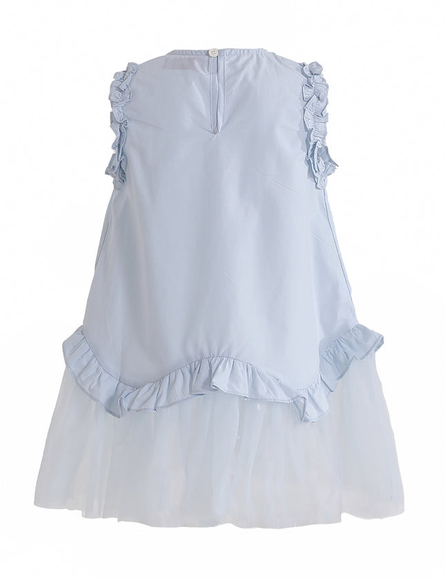 kids atelier mimi tutu Light Blue Lumielle Ruffle Dress