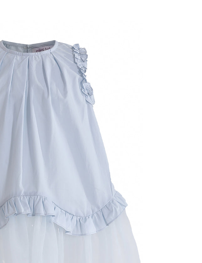 kids atelier mimi tutu Light Blue Lumielle Ruffle Dress