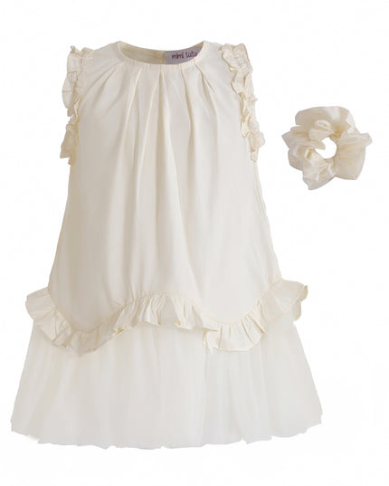 kids atelier mimi tutu Cream Lumielle Ruffle Dress