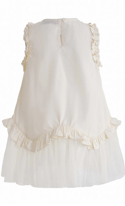 kids atelier mimi tutu Cream Lumielle Ruffle Dress