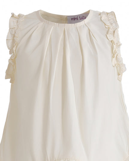 kids atelier mimi tutu Cream Lumielle Ruffle Dress