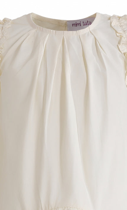 kids atelier mimi tutu Cream Lumielle Ruffle Dress