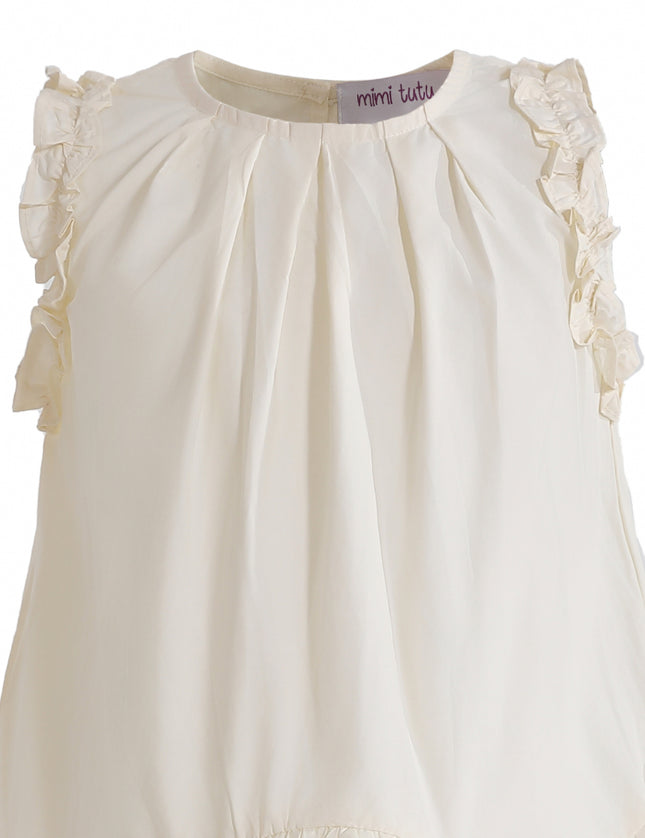 kids atelier mimi tutu Cream Lumielle Ruffle Dress