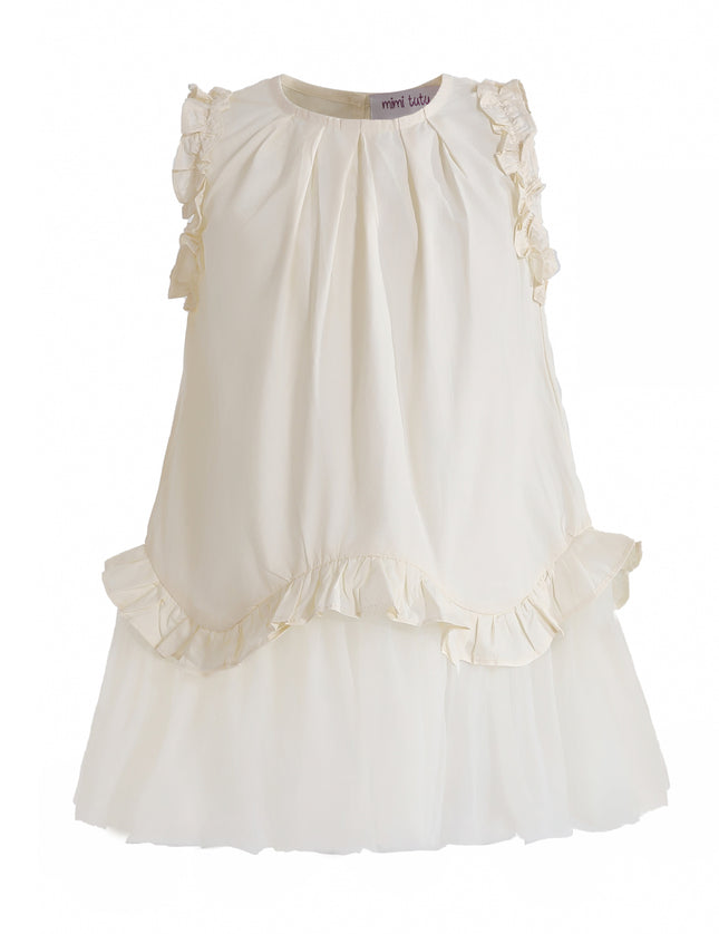 kids atelier mimi tutu Cream Lumielle Ruffle Dress