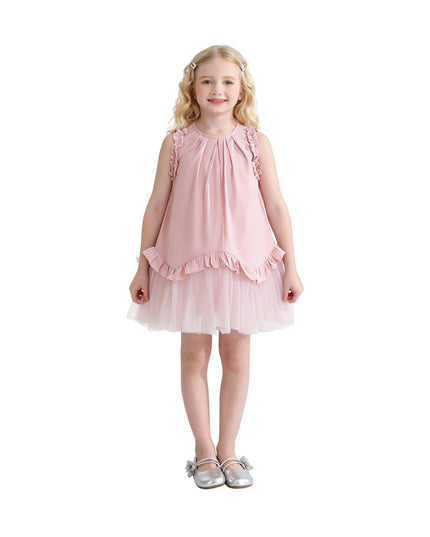 kids atelier mimi tutu Pink Lumielle Ruffle Dress