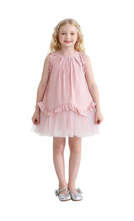kids atelier mimi tutu Pink Lumielle Ruffle Dress