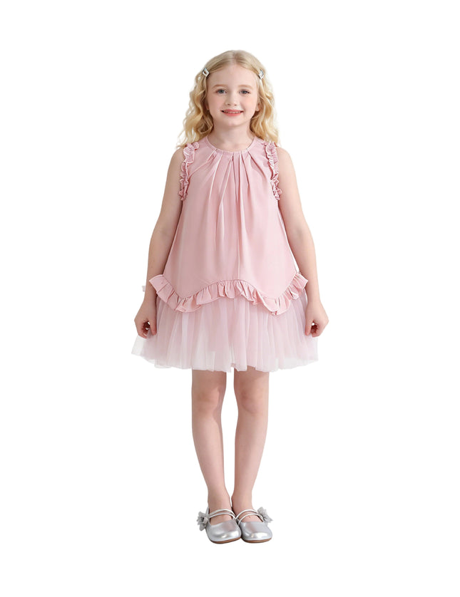 kids atelier mimi tutu Pink Lumielle Ruffle Dress