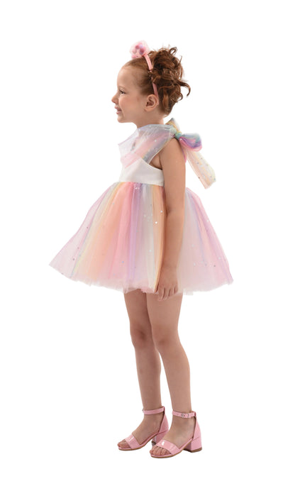kids atelier mimi tutu White Pastel Tulle Party Dress