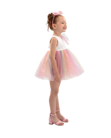 kids atelier mimi tutu White Pastel Tulle Party Dress