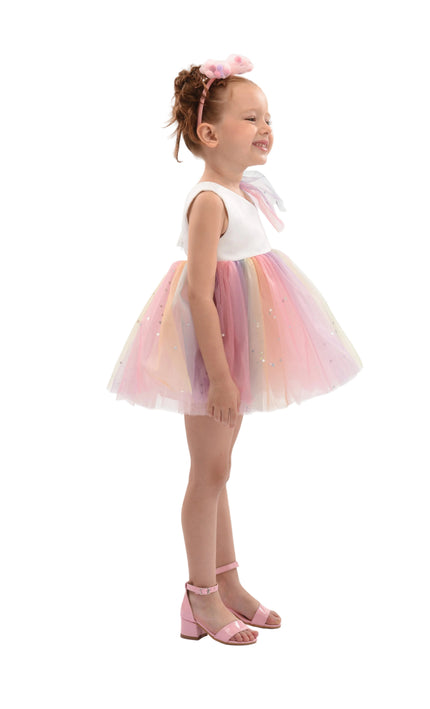kids atelier mimi tutu White Pastel Tulle Party Dress