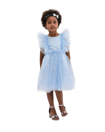 kids atelier Mimi Tutu Light Blue Party Dress with Glitter Stars