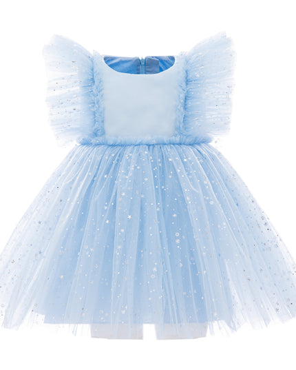 kids atelier Mimi Tutu Light Blue Party Dress with Glitter Stars