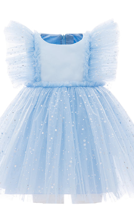 kids atelier Mimi Tutu Light Blue Party Dress with Glitter Stars