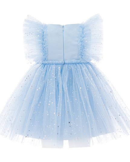kids atelier Mimi Tutu Light Blue Party Dress with Glitter Stars